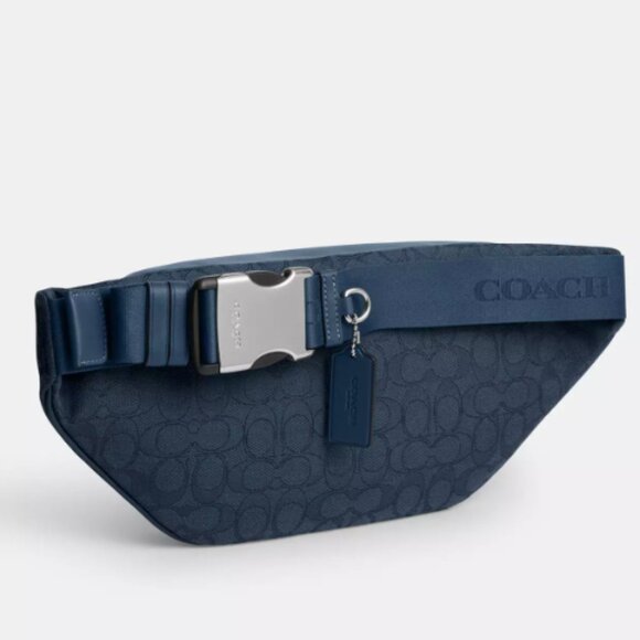 Coach Unisex Racer Belt Bag In Signature Jacquard NWT - Picture 3 of 5